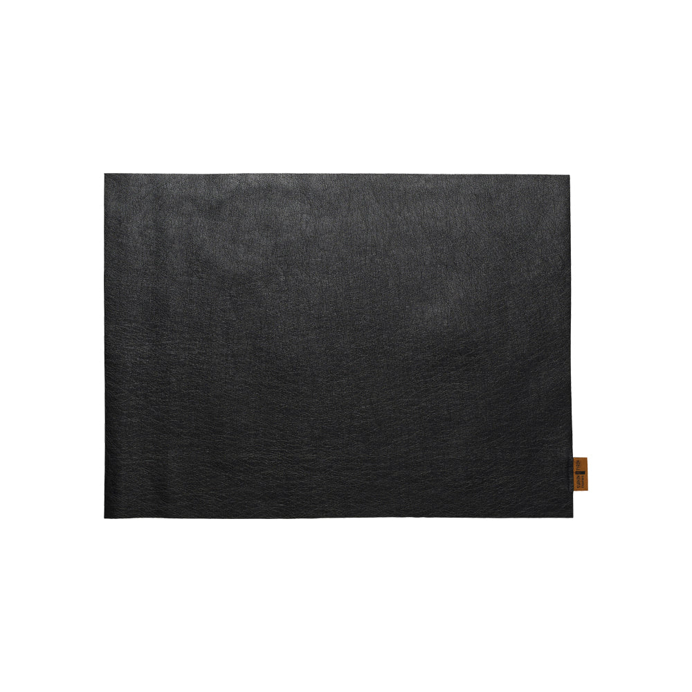 Platzdecke SARA – Schwarze Lederoptik. 45x33 cm